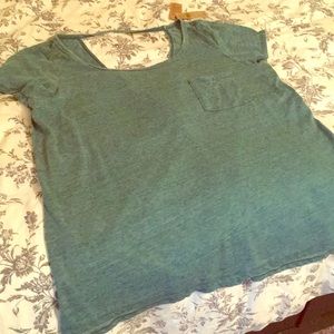 Pocket tee with open back